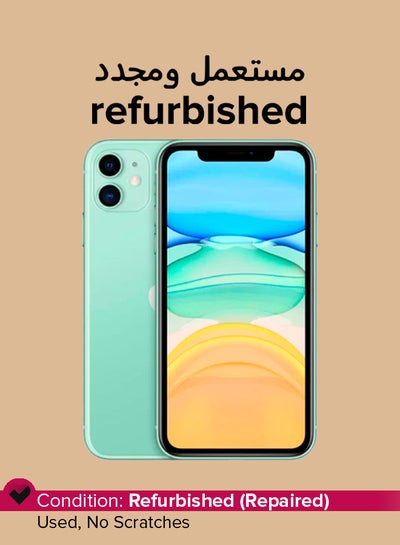 Buy Refurbished - iPhone 11 With Facetime Green 128GB ROM 4G LTE in UAE