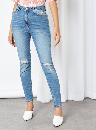 Buy The Fairfax Super Skinny Distressed Jeans Medium Denim in Egypt