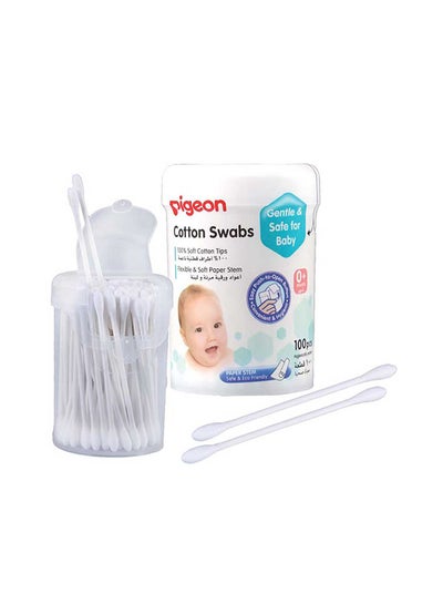 Buy 100-Piece Cotton Swabs, 0+ M – Assorted in UAE