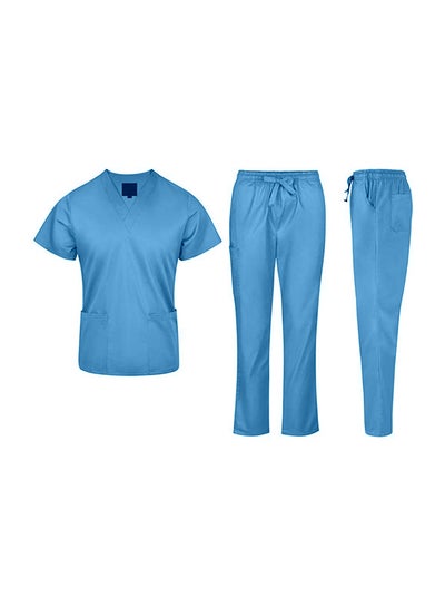 Buy Medical Scrub Set Blue in UAE