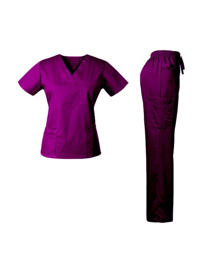 Buy Medical Scrub Set Purple in Saudi Arabia