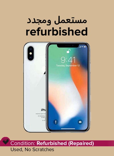 Buy Refurbished - iPhone X With Facetime Silver 64GB 4G LTE in UAE