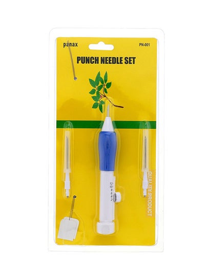 Buy Embroidery Pen Punch Needle Set White/Blue 13 x 1.8cm in UAE