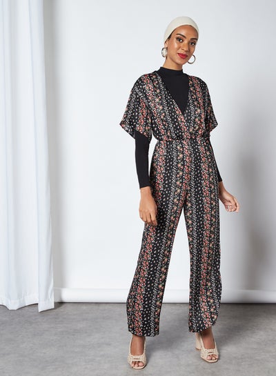 Buy Ditsy Floral High Neck Jumpsuit Multicolour in Egypt