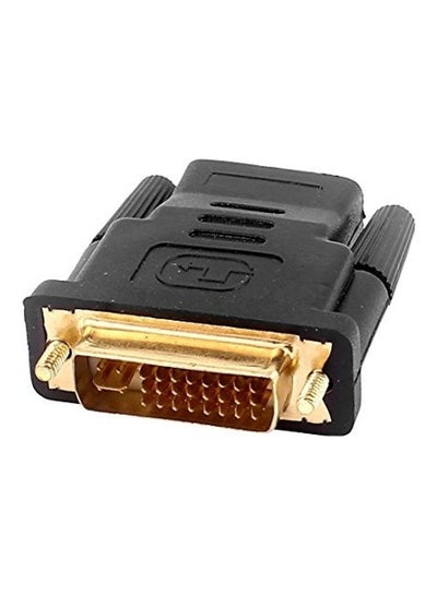 Buy DVI-I Dual Link Male To HDMI Female Connector Adapter Black in UAE