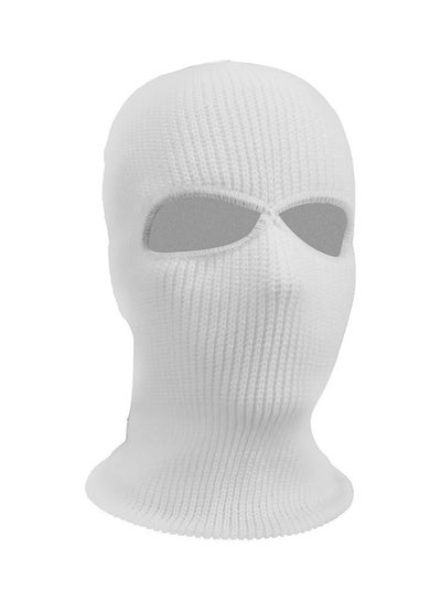 Buy Army Tactical Winter Warm Ski Cycling 2 Hole Balaclava Hood Cap Full Face Mask White 20*10*20cm in UAE