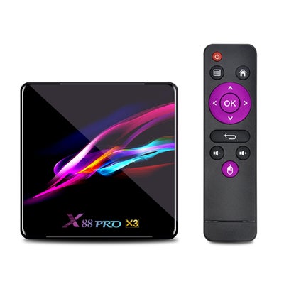 Buy H96 Max X3 Smart Android 9.0 Quad Core TV Set Top Box V7491UK-128G_P Black in Saudi Arabia