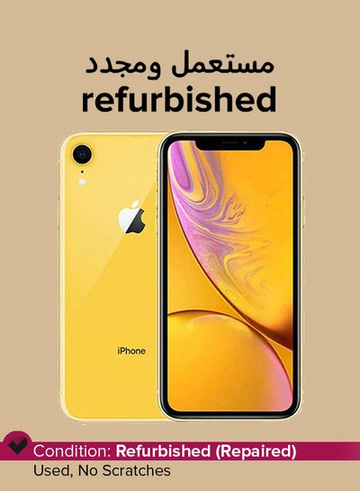 Buy Refurbished - iPhone XR Dual SIM With FaceTime Yellow 128GB 4G LTE in UAE