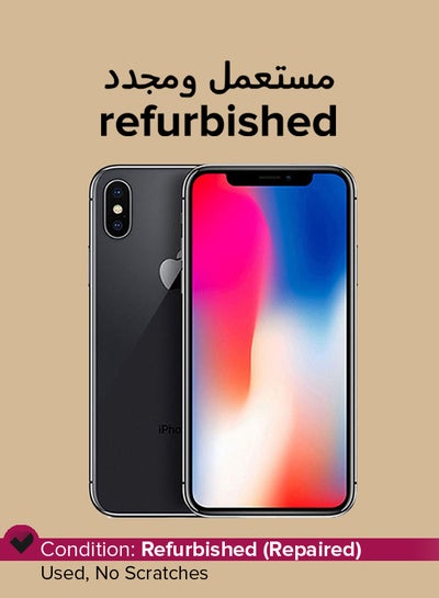 Buy Refurbished - iPhone X With Facetime Space Grey 256GB ROM 4G LTE in UAE