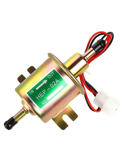 Buy Universal Metal Solid Gasoline Petrol 12V Inline Vehicle Electric Fuel Pump HEP-02A Low Pressure  Automobile Cars for Mazda Toyota in Saudi Arabia