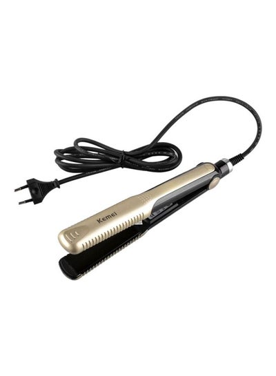 Buy KM-327 Professional Hair Straightener Gold/Black 27x3.3x7.5cm in Egypt