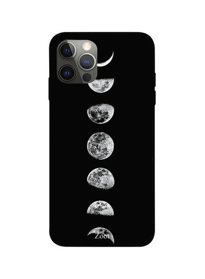 Buy Moon Printed Case Cover -for Apple iPhone 12 Pro Max Black/White Black/White in Egypt