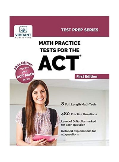 اشتري Math Practice Tests For The Act paperback english في الامارات