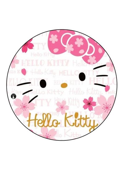 Buy Hello Kitty Printed Fridge Magnet White/Pink/Gold 5.5cm in Saudi Arabia