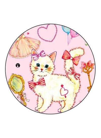 Buy Cat Printed Fridge Magnet Pink/Beige/Red 5.5cm in Saudi Arabia