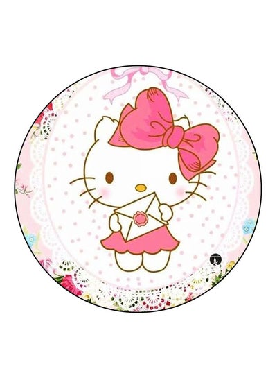 Buy Kitty Printed Fridge Magnet Pink/White/Brown 5.5cm in Saudi Arabia