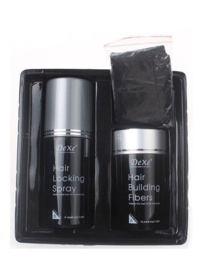 Buy Hair Building Fibers With Hair Locking Spray Set in UAE