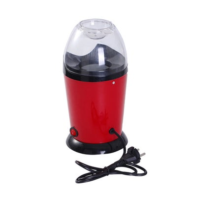 Buy 1200W 240V Household Healthy Hot Air Popcorn Popper Maker Machine with Measuring Cup HP59-LU Red in Egypt
