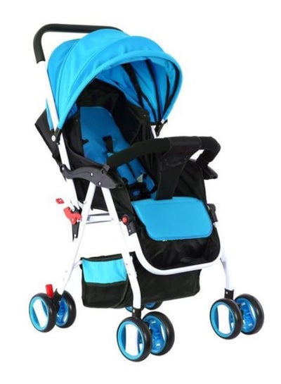 Buy Baby Pram Stroller With Compact And Reversible Handlebar, Footrest, Cushion 5 Point Safety Belt in UAE