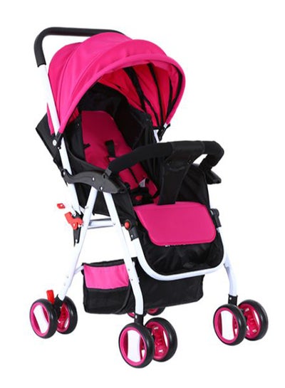 Buy Portable Infant Baby Stroller With 3 Position Adjustable Seat And Canopy, Reversible Handle, Safety Belt, Storage in UAE