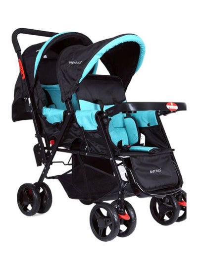 Buy Twin Baby Stroller - Blue/Black in Saudi Arabia