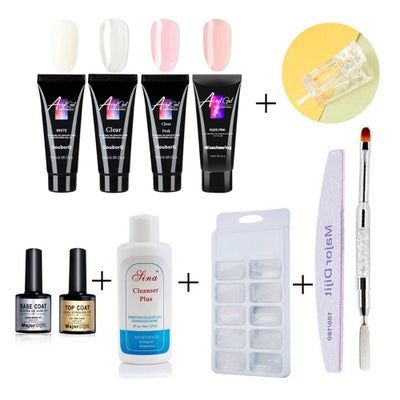 Buy 11 Piece Dual Ended Gel Nail Kit Multicolour in UAE