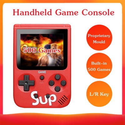 Buy Portable Mini Proprietary Mould 8-Bit 3.0 Inch Screen Built-in Classical 500 Games Retro Handheld Game Console with Handle in UAE