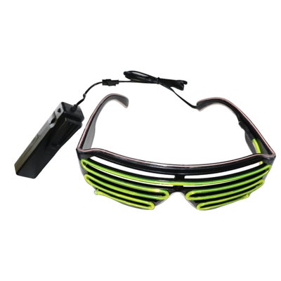 Buy YJ006 15 Colors Optional Light Up El Wire Neon Rave Glowing Party Voice-control LED Glasses in Saudi Arabia