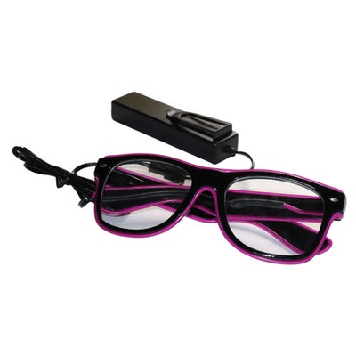 Buy unisex YJ001 10 Colors Optional Light Up El Wire Neon Rave Glowing Party Voice-control LED Glasses in Saudi Arabia