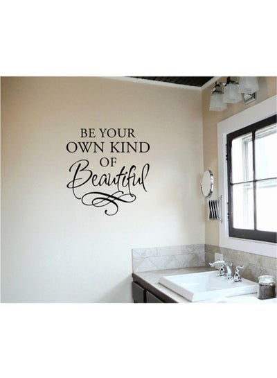 Buy Washroom Quotes PVC Wall Sticker Black 60 x 60cm in UAE