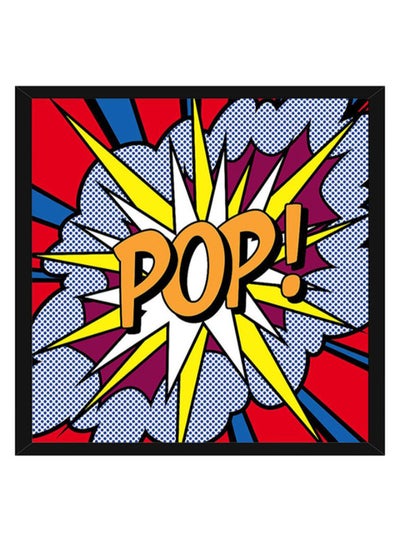 Buy Pop Art Wall Poster With Frame Multicolour 40 x 40cm in UAE