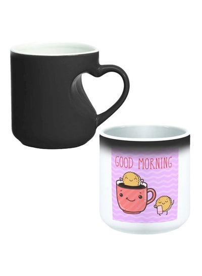 Buy Good Morning Printed Ceramic Magic Coffee Mug Black in Egypt