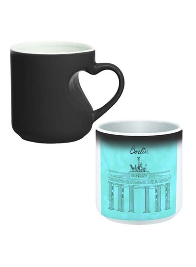 Buy Ceramic Magic Coffee Mug Blue/Black/White in Egypt