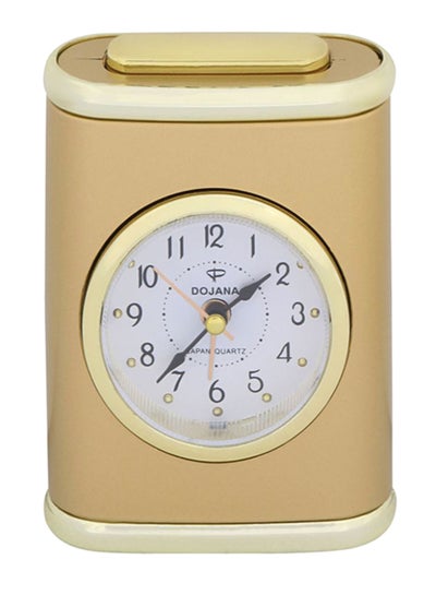 Buy Rectangle Analog Alarm Clock Beige/White in Saudi Arabia