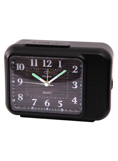 Buy Rectangle Analog Alarm Clock Black in Saudi Arabia