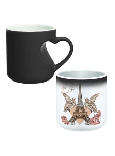 Buy Eiffel Tower Printed Magic Coffee Mug White/Black/Red in Egypt