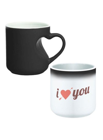 اشتري I Love You Printed Magic Coffee Mug أبيض/أحمر/أسود 12أوقية في مصر