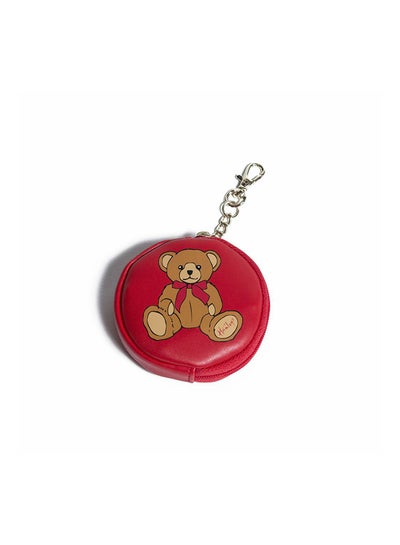 Buy Bear Faux Leather Keyring Coin Purse Red/Brown in Egypt
