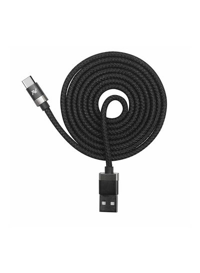 Buy Sync And Charge Type-C Cable 1.2 Meter Black Silver Black/Silver in Egypt