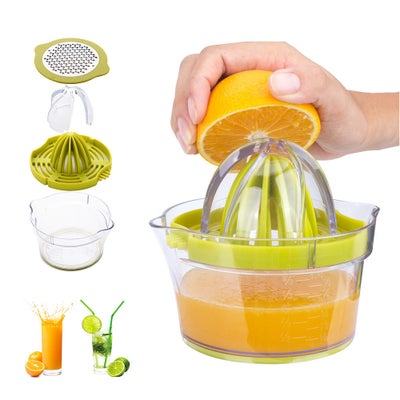 Buy Manual Juicer With Built-in Measuring Cup 0.0 W HL13-LU Green/Clear in UAE