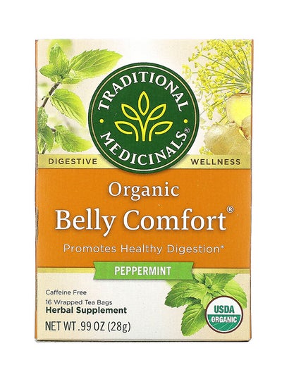 Buy Organic Bellycomfort Tea Bags - Peppermint 16-Piece 28grams in UAE