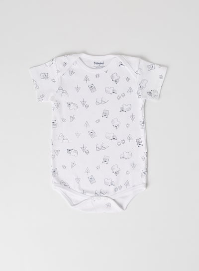 Buy Baby All-Over Printed Onesie Off White in Egypt
