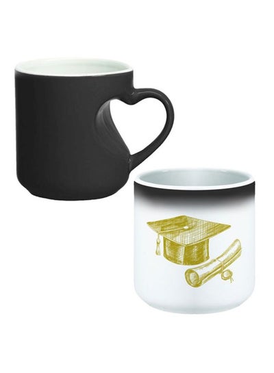 Buy Graduation Logo Printed Magic Coffee Mug White/Yellow in Egypt