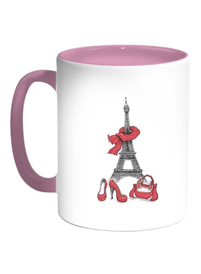 Buy Printed Ceramic Magic Coffee Mug White/Black/Pink in Egypt