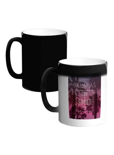 Buy Bahamas Enjoy The Summer Time Printed Magic Coffee Mug White/Purple/Black in Egypt