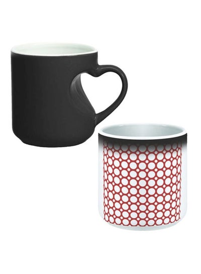 Buy Printed Ceramic Magic Coffee Mug White/Red in Egypt