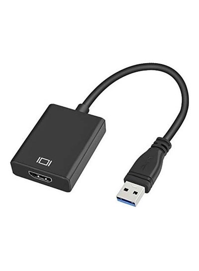 اشتري محول من USB 3.0 إلى HDMI بدقة عالية الوضوح 1080P مع محول رسومات صوت وفيديو أسود في السعودية