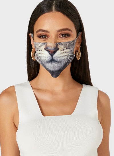 Buy Printed Neoprene Face Mask Multicolour in UAE