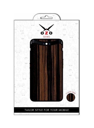 Buy Natural wood Mahogany Mobile Back Skin For Nokia C1 Brown/Black in Egypt