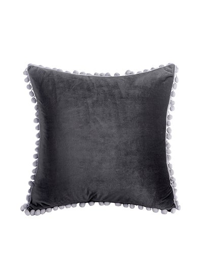 Buy Decorative Cushion Cover Grey 45 x 45cm in Saudi Arabia